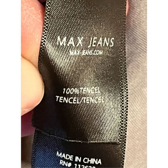 Max Jeans Vest Waterfall Drape Front Military Gray Tencel Utility Medium (3015) - Picture 5 of 6